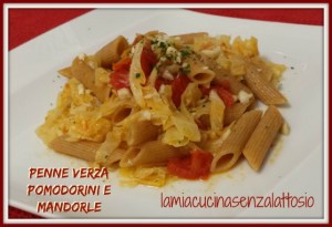 pasta verza pomodorini mandorle