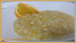 risotto arancia e mandorle