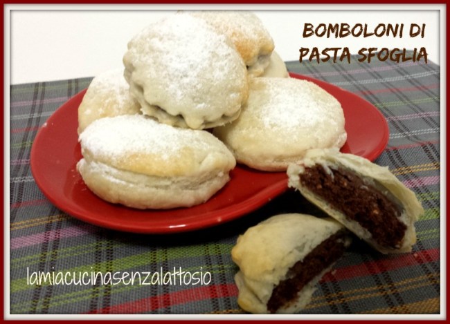 bomboloni di pasta sfoglia senza lattosio