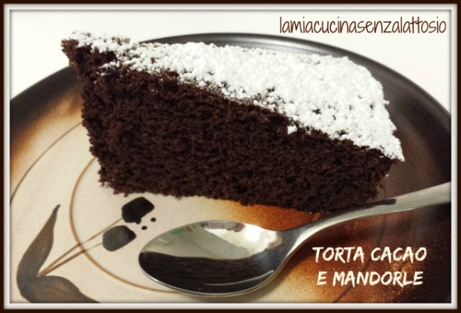 torta cacao e mandorle senza uova senza lattosio