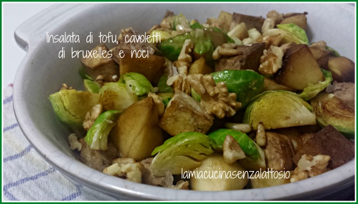 tofu cavoletti bruxelles noci mele