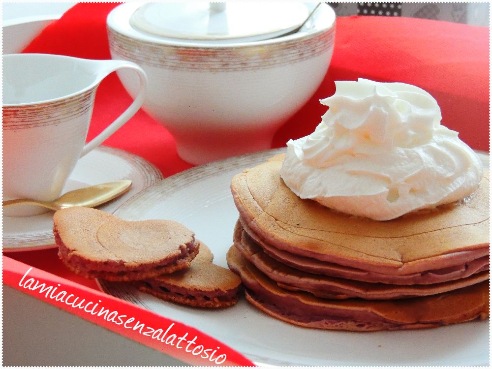Pancake senza lattosio San Valentino