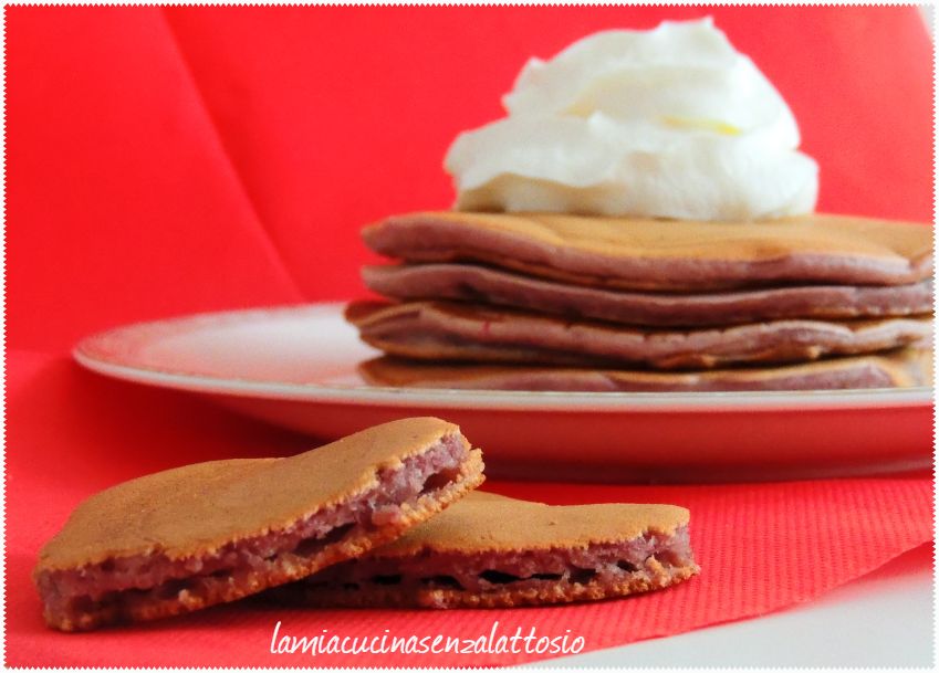 Pancake senza lattosio rossi
