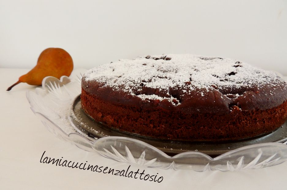 torta pere e cioccolato vegana