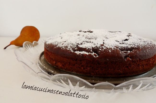 torta pere e cioccolato vegana