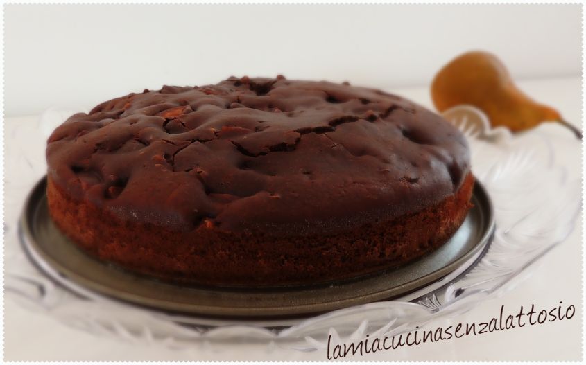 torta pere e cioccolato senza lattosio senza uova
