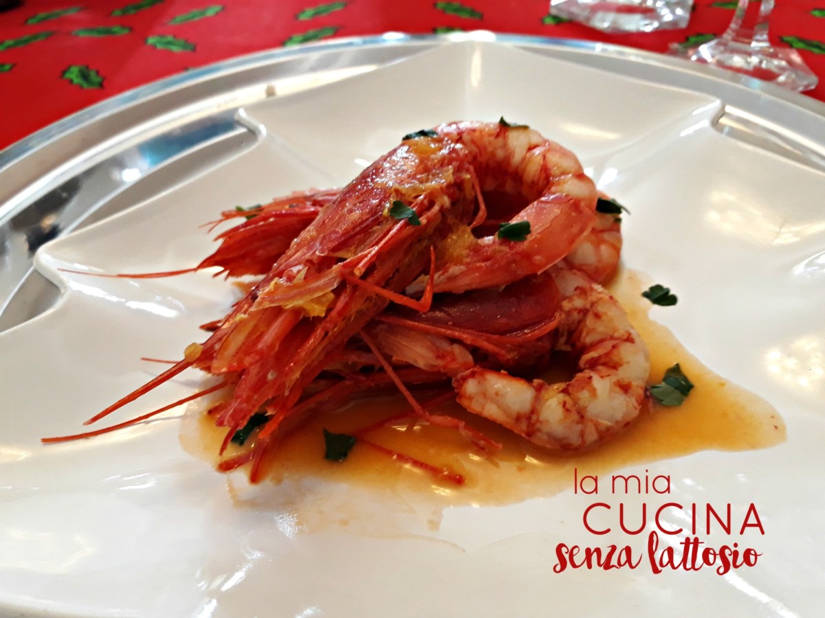 gamberoni in salsa di agrumi