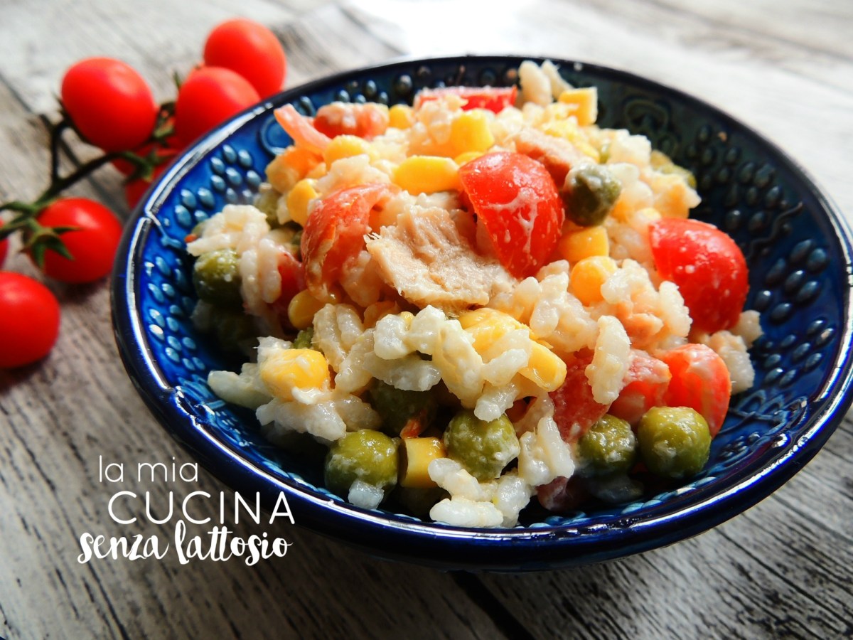 insalata di riso senza lattosio