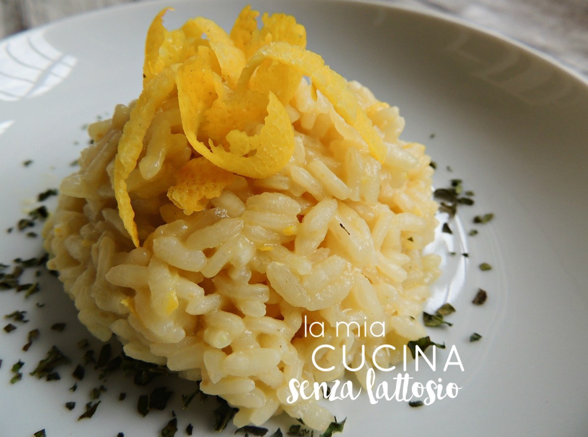 risotto al limone senza lattosio