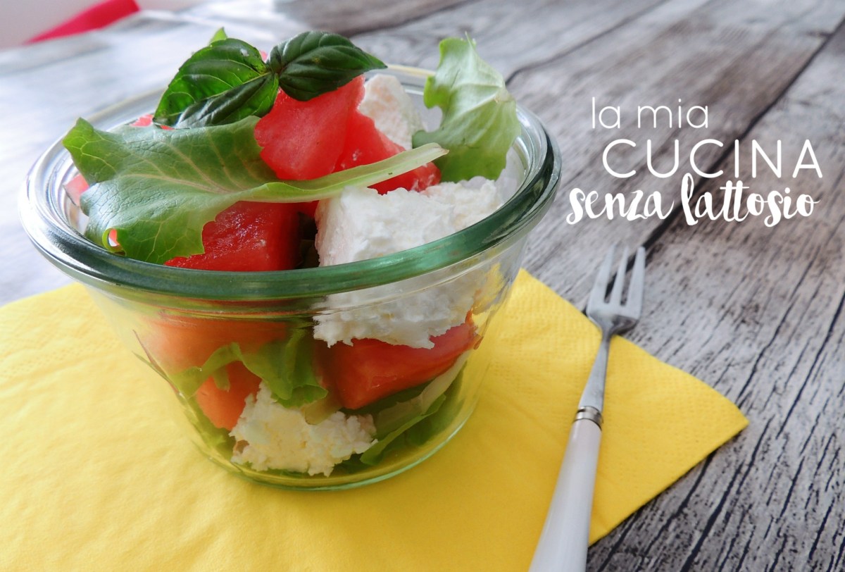 insalata anguria robiola senza lattosio