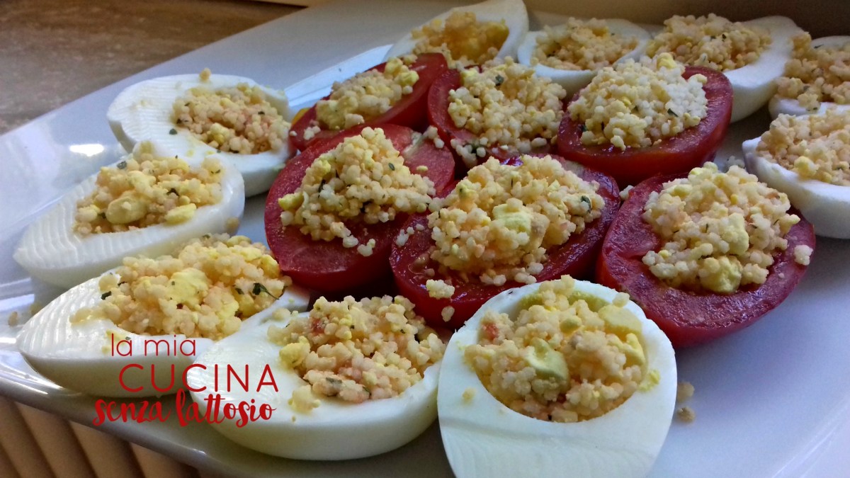 uova ripiene senza lattosio