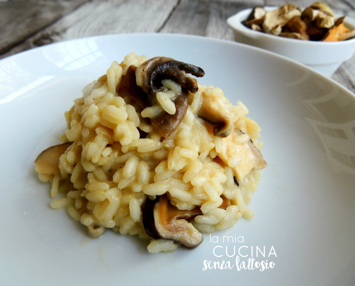 risotto ai funghi senza lattosio