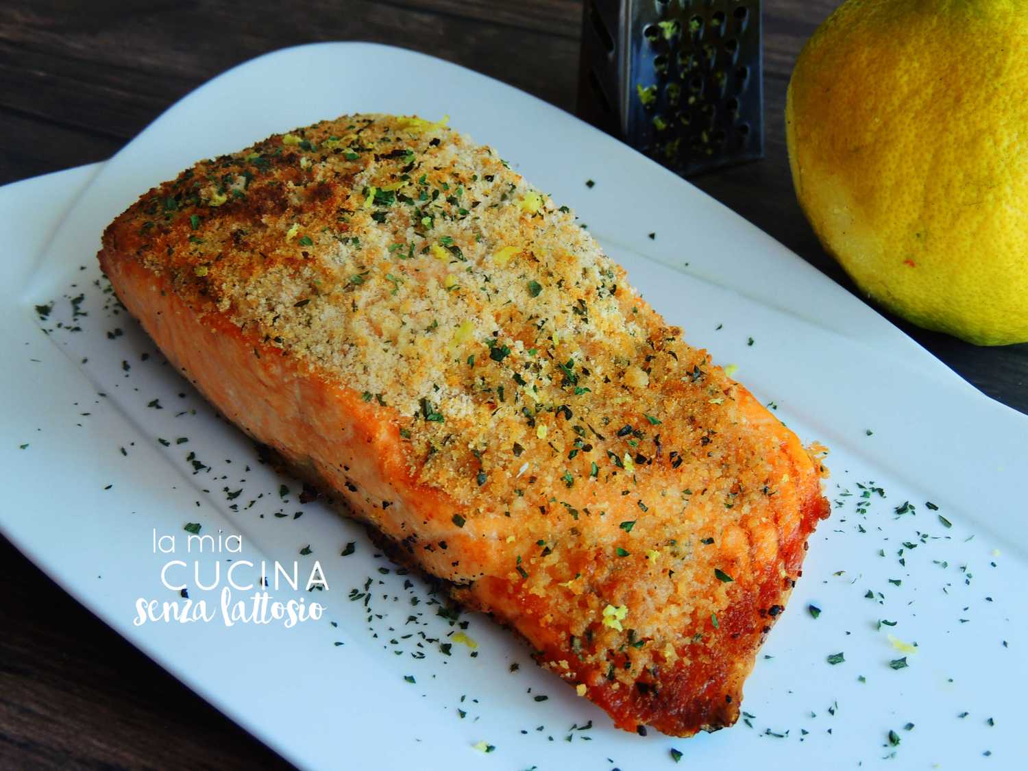 salmone panato al forno
