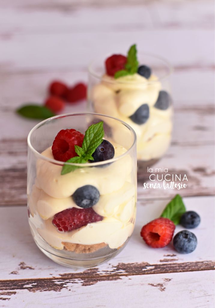 coppette ai frutti di bosco senza lattosio