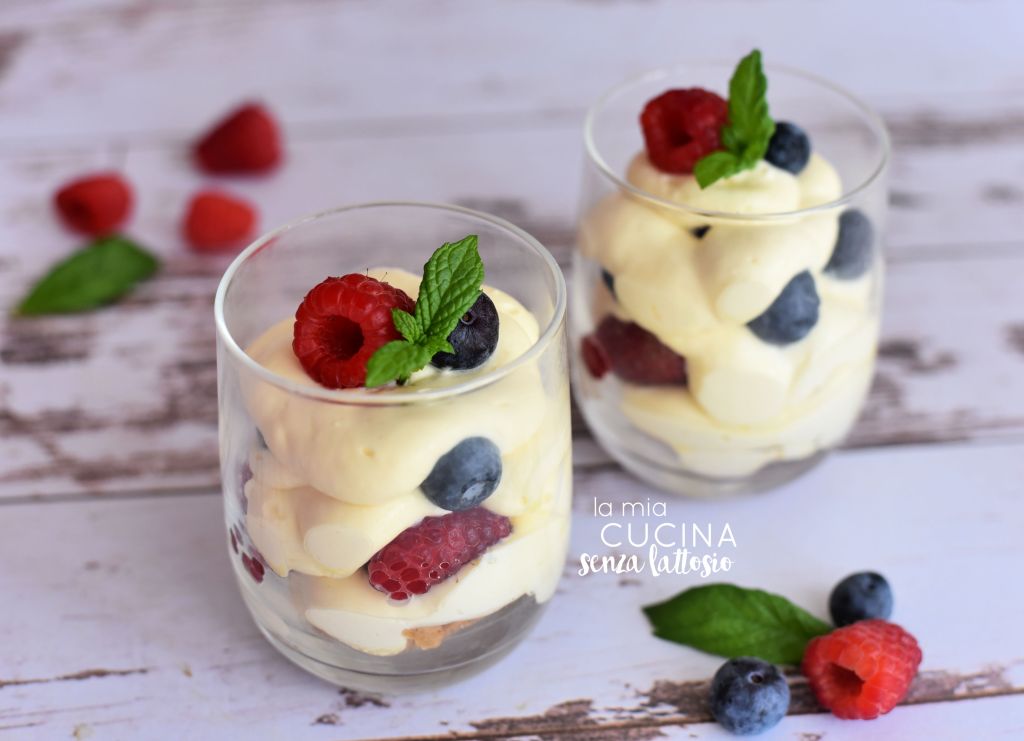 coppette mascarpone ai frutti senza lattosio