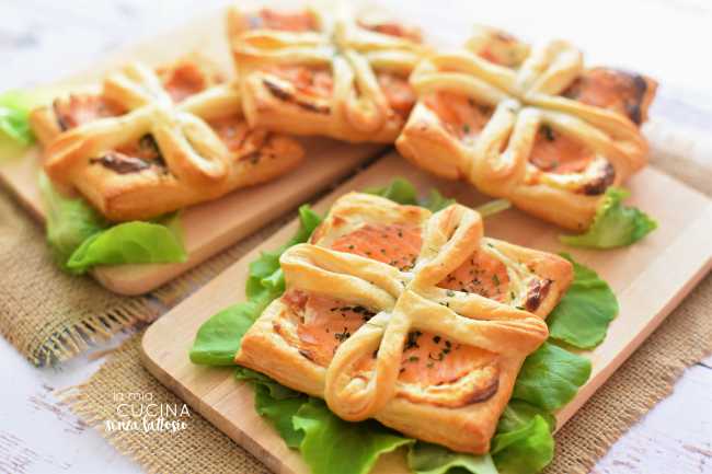 sfogliatine salmone e formaggio
