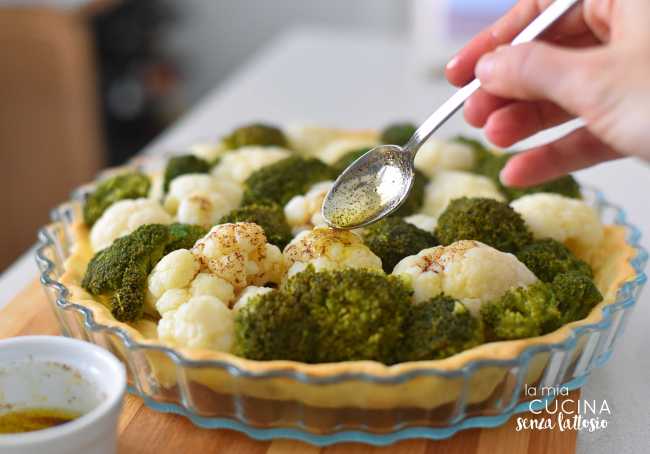 crostata verdure senza lattosio